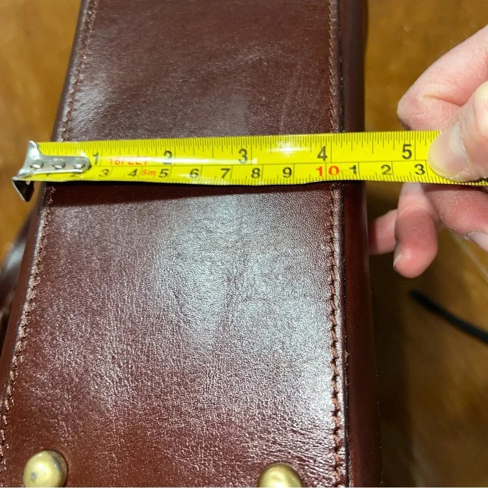 Patricia‎ Nash Cognac Brown Leather Tote With Crossbody Strap Coastal Grandma - Picture 10 of 15